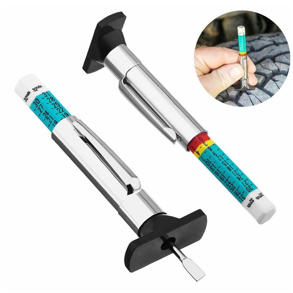 Two-Sided Smart Color Coded Tire Tread Depth Measurement Tool Tire Tread Depth Gauge