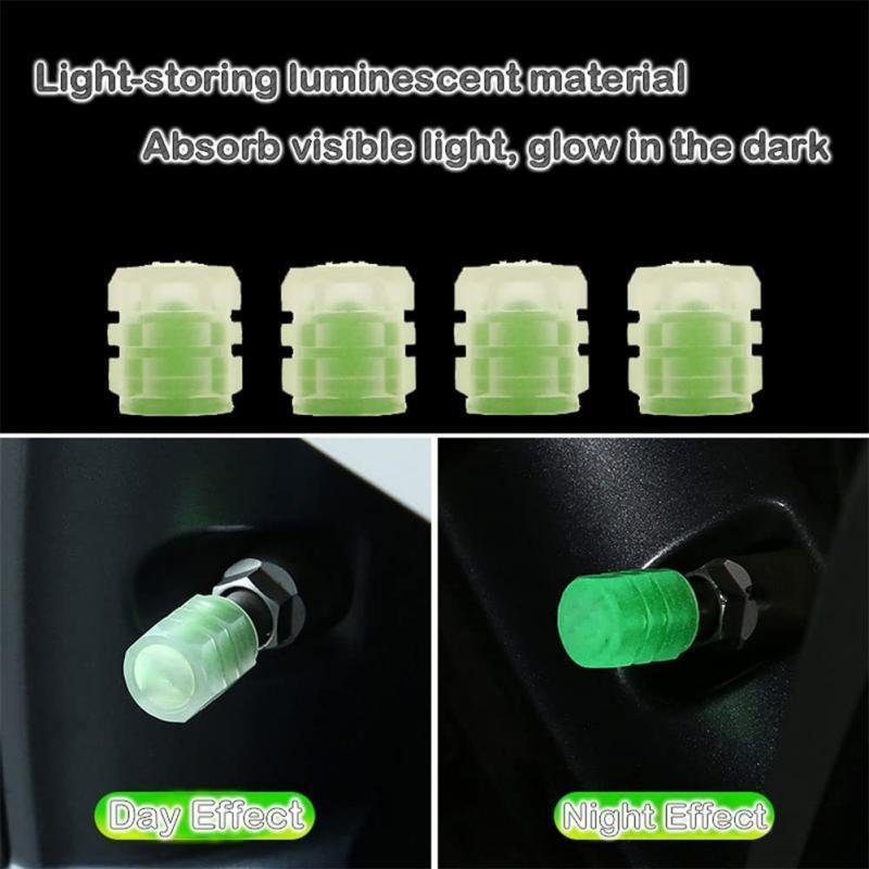 Universal Custom Glow In The Dark Car Wheel Air CoverLuminous Tire Valve Caps