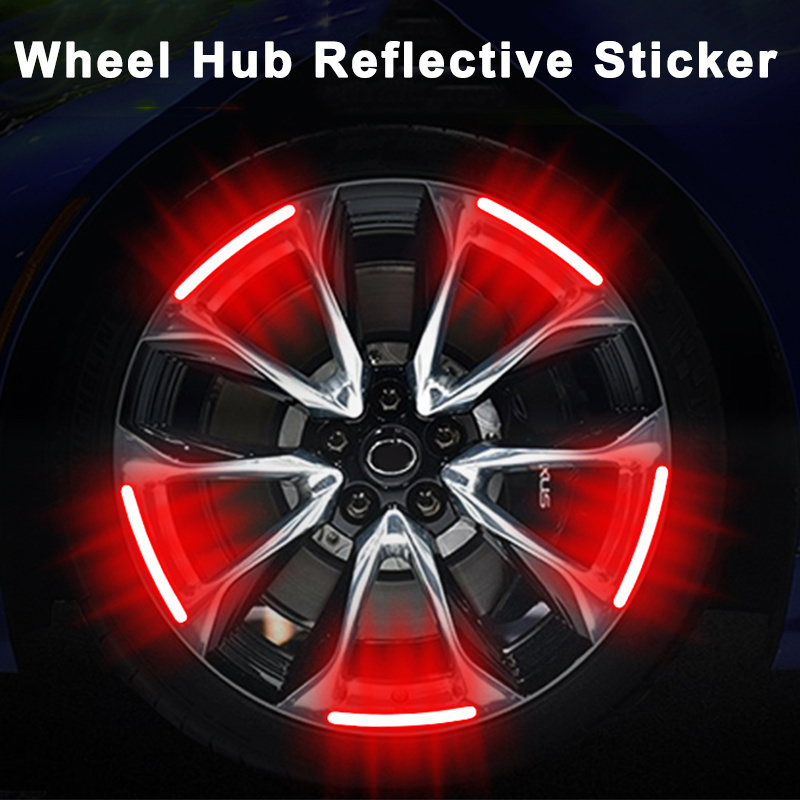 10PCS Universal Night Safety Luminous Decoration Wheel Rim Reflective Car Stickers