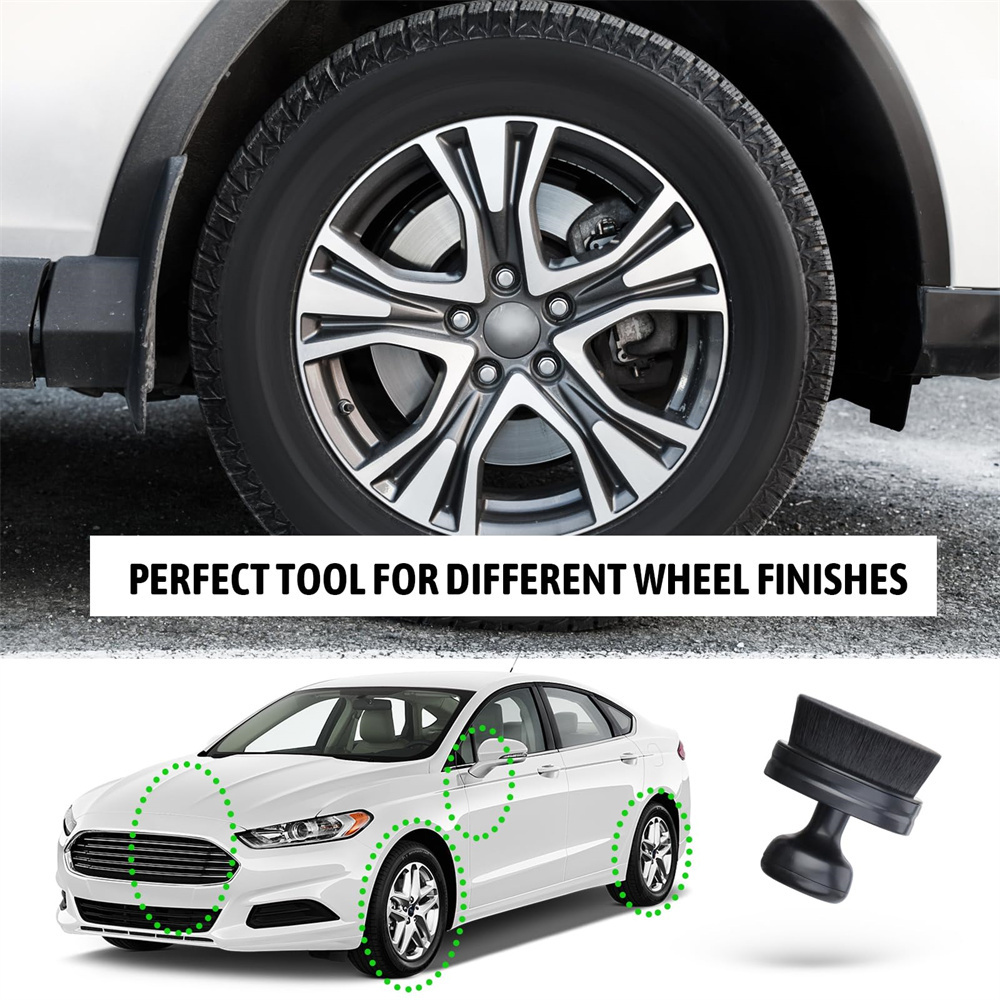 Auto Detailing Cleaning With Stand Vegan Tire Shine Brush Car Tire Shine Applicator