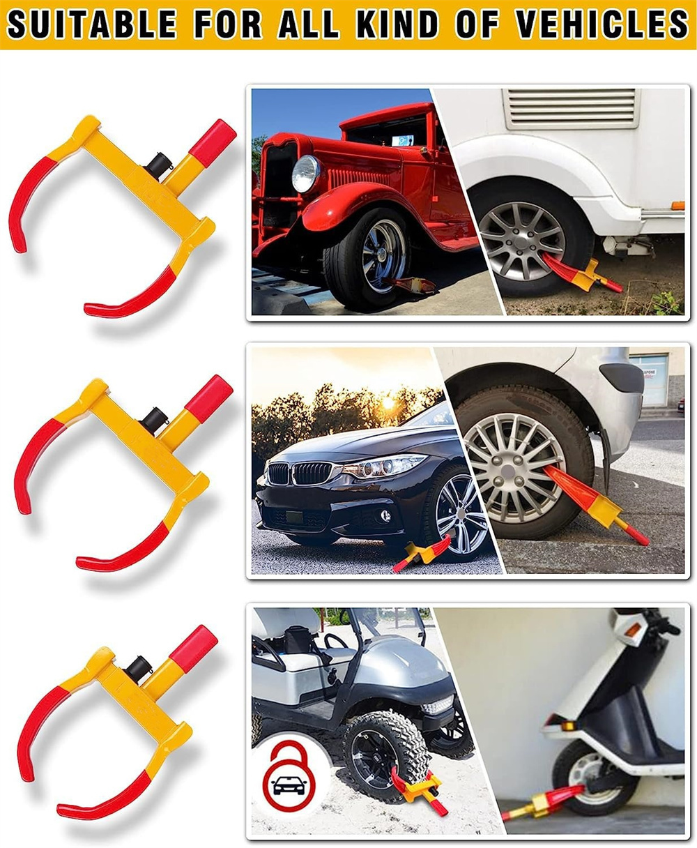 Universal Car SUV Boat Motorcycle Anti Theft Heavy Duty Security Trailer Tires Wheel Lock