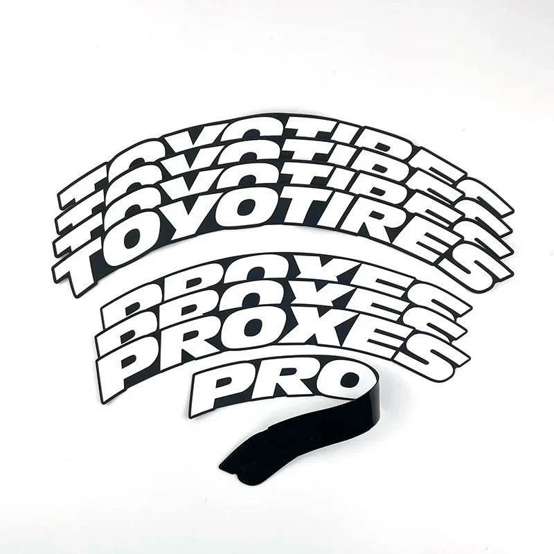 TOYOTIRES PROXES Siamese Styling Car Tire Letter Stickers Car Body Decoration PVC Raised Letter Decals