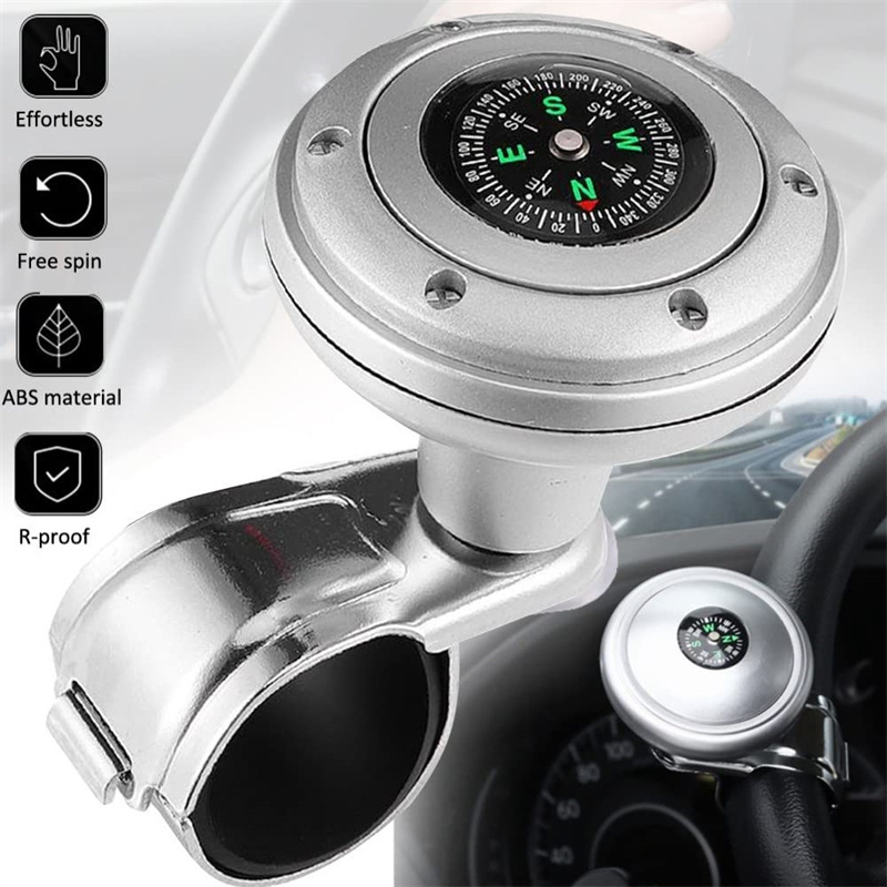 360 Rotation Compass Vehicle Power Handle Spinner Steering Wheel Booster Ball Steering Wheel Spinner Knob