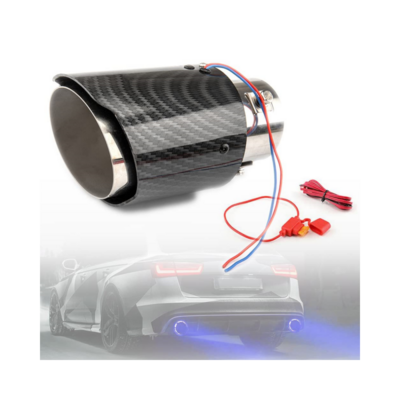 Automobile Modification Parts Carbon Fiber LED Light Bolt Clamp LED Exhaust Tip Muffler Tailpipe Tip