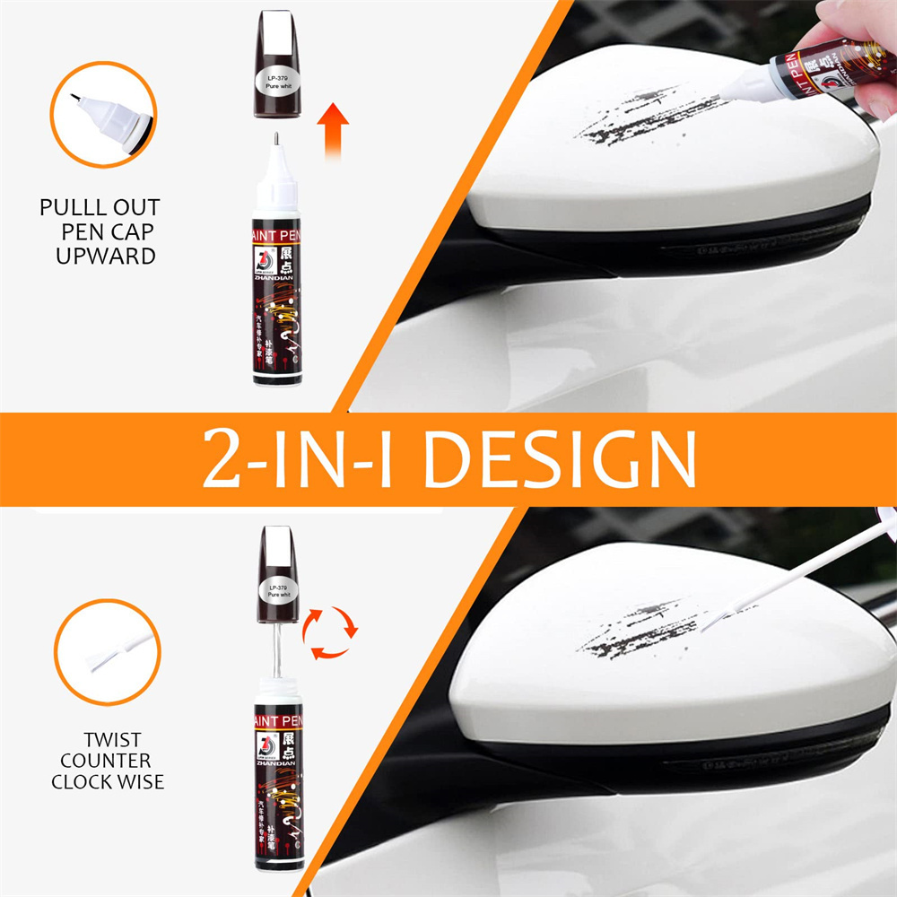 Two-In-One Auto Paint Scratch Repair Pen Car Scratch Remover Pen Touch Up Paint For Cars