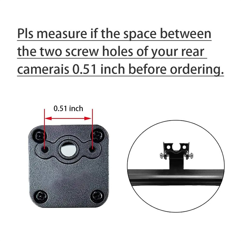 Universal Car Dash Cam Mirror Camera Metal Bracket Backup Camera License Plate Mount