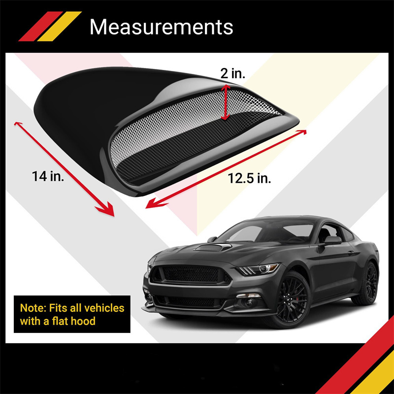 Cars Trucks Vent Accessories Decorative Front Engine Cover Air Intake Car Universal Hood Scoop