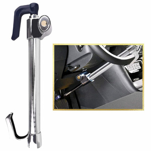 Universal Anti-Theft Retractable Double Hook Car Clutch Pedal Lock Steering Wheel Brake Lock