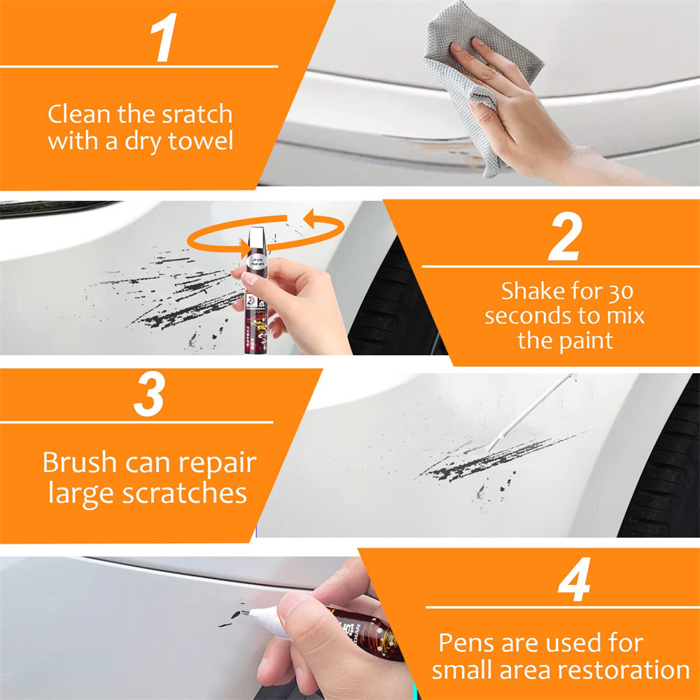 Two-In-One Auto Paint Scratch Repair Pen Car Scratch Remover Pen Touch Up Paint For Cars