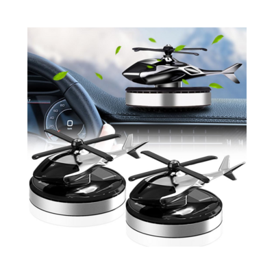 Creative Helicopter Purify Odors Solar Energy Rotating Aromatherapy Aviation Al Alloy Diffuser Car Air Freshener