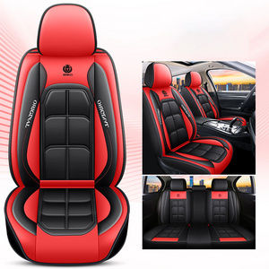 Custom Designer Comfortable Auto Seat Covers Red Leather Universal Car Seat Cover