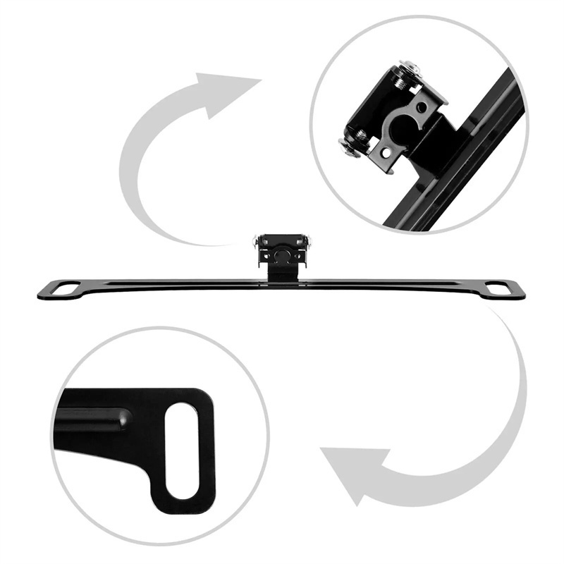 Universal Car Dash Cam Mirror Camera Metal Bracket Backup Camera License Plate Mount