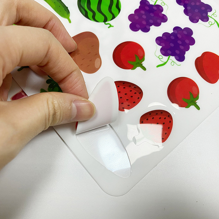 New style 0.8 mm thick removable durable no glue tpe sticker tpr glue free sticker