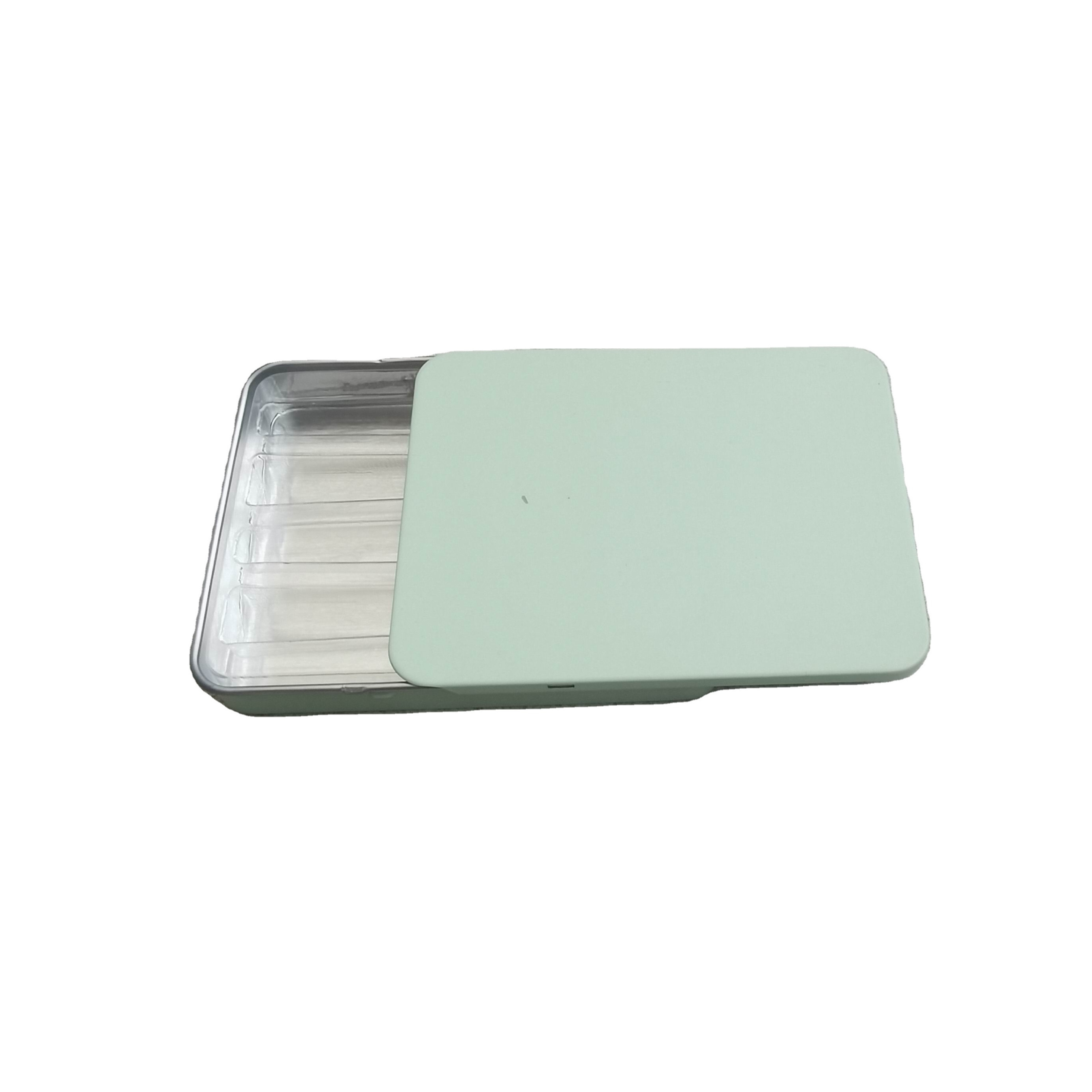 Wholesale rectangular child resistant (CR) metal sliding tin container for cannaburst packaging