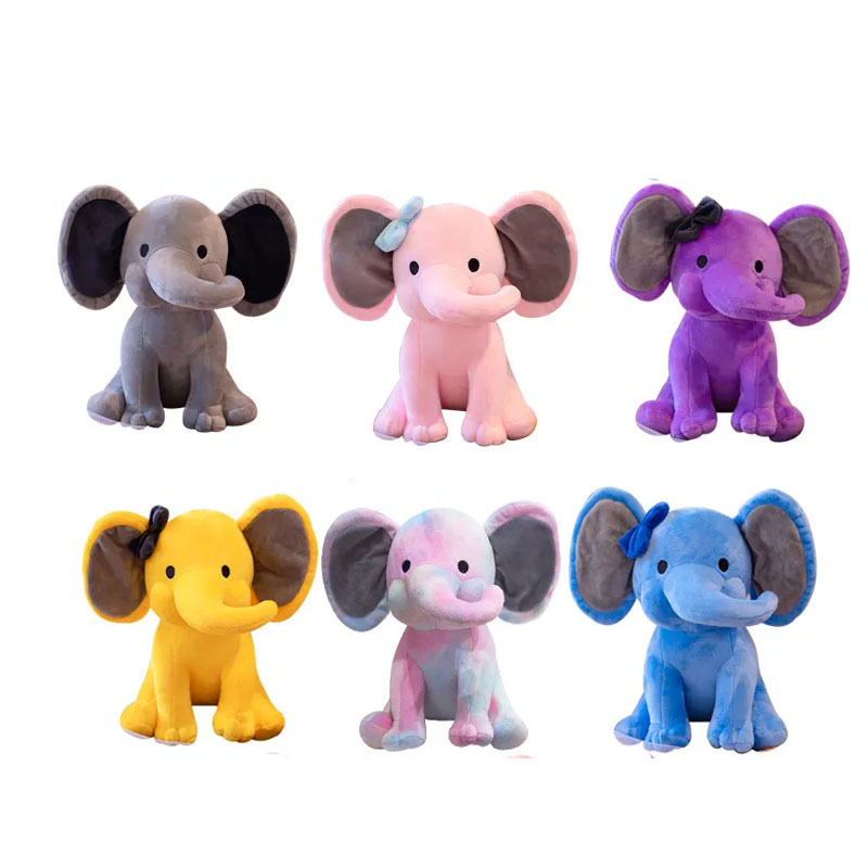 NEW Cute Plush And Stuffed Baby Elephants Toys With Big Ears Colorful Soft Toy Plush Elephant