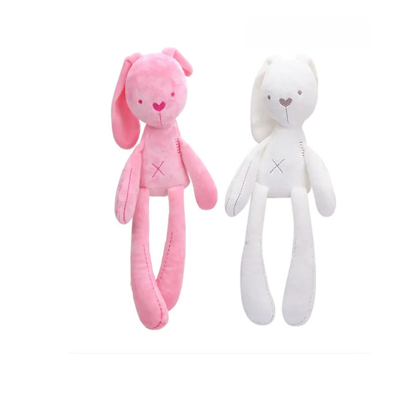 Cute Baby Crib Stroller Toy Rabbit Bunny Bear Soft Plush infant Doll Mobile Bed Pram kid Animal toys