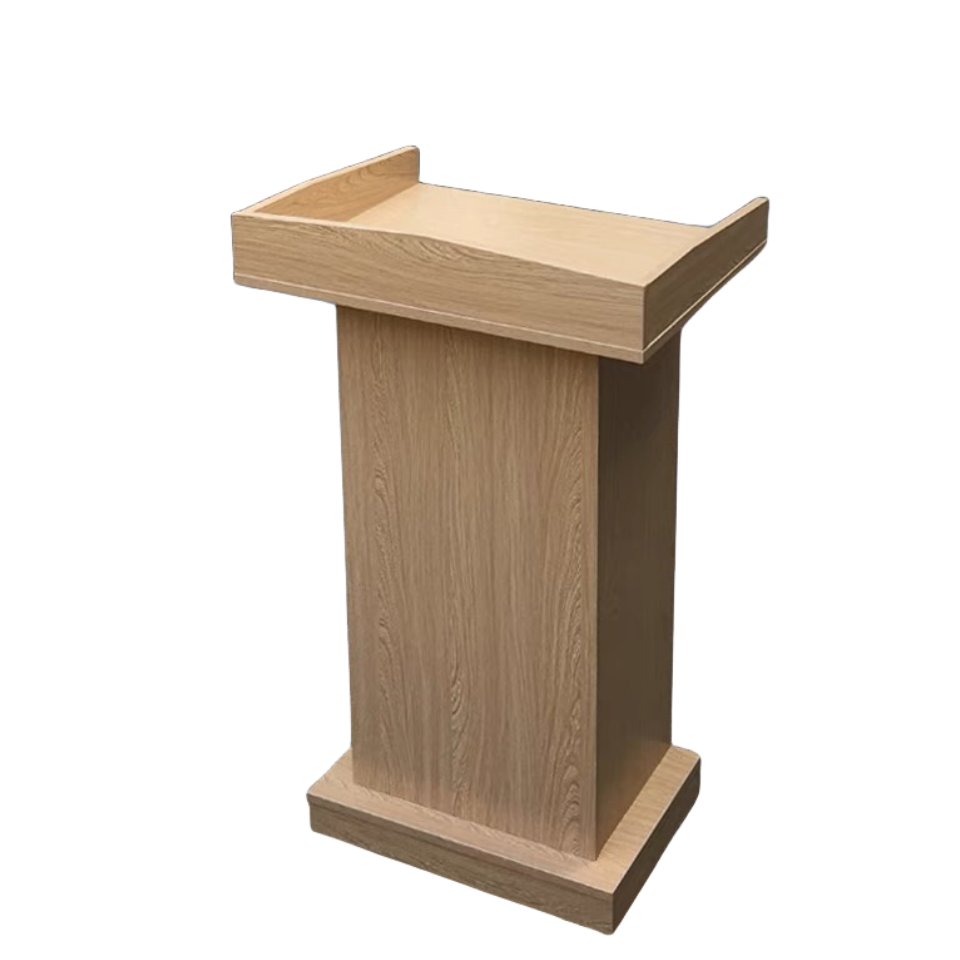 High Quality Church Pulpit Rostrum Speech Lectern Church Podium Stands Wood OEM Modern Rectangle Commercial Furniture Solid Wood