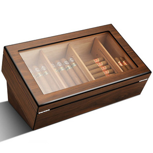 wholesale customized Handmade Cigar Humidor wood cigar boxes manufacturer cabinet spanish Luxury  Wood piano Cigar Accessories