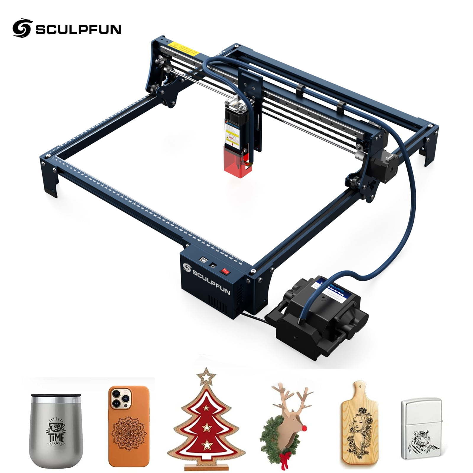 SCULPFUN S30 20W Factory Mini DIY 3D Desktop Carving Cutting Portable Laser Engraving Machines For Metal Leather Wood