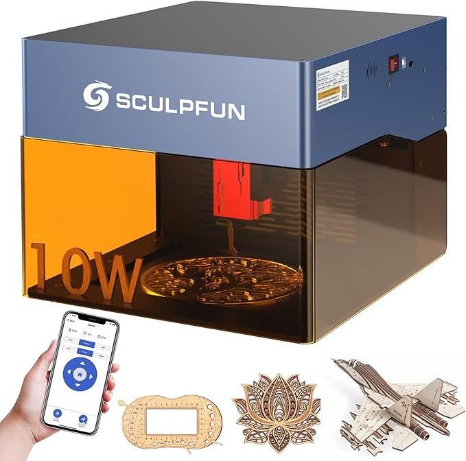 SCULPFUN iCube Mini Machine de gravure Portable CNC Multi Laser Cutting Engraving Machines for Wood Metal