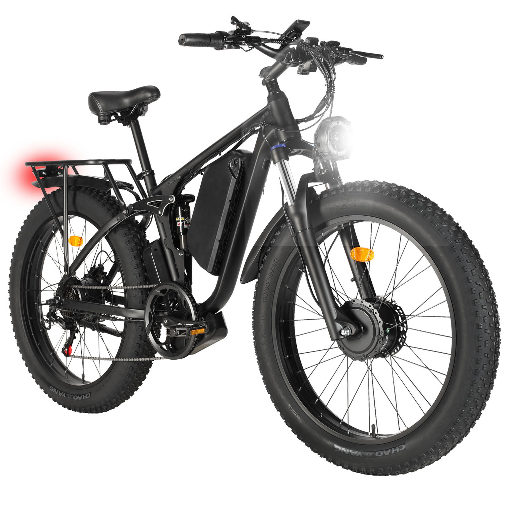 US Warehouse Smlro V3 2000W Double Motor 22.4Ah Battery Electric Bicycle Mountain Snow Bike 48V 26inch Fat Tire Ebike