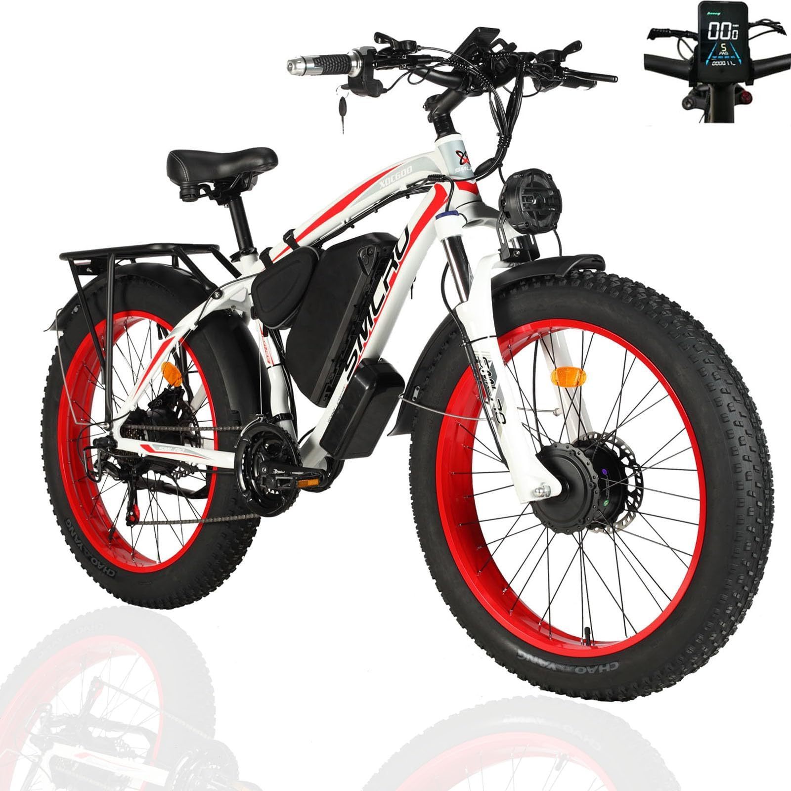 US EU Stock 48V 1000W 2000W Electric Bike ebike 22.4ah 16Ah Lithium Battery  E Mountain Snow Bike Fat Tire Electric Bicycle