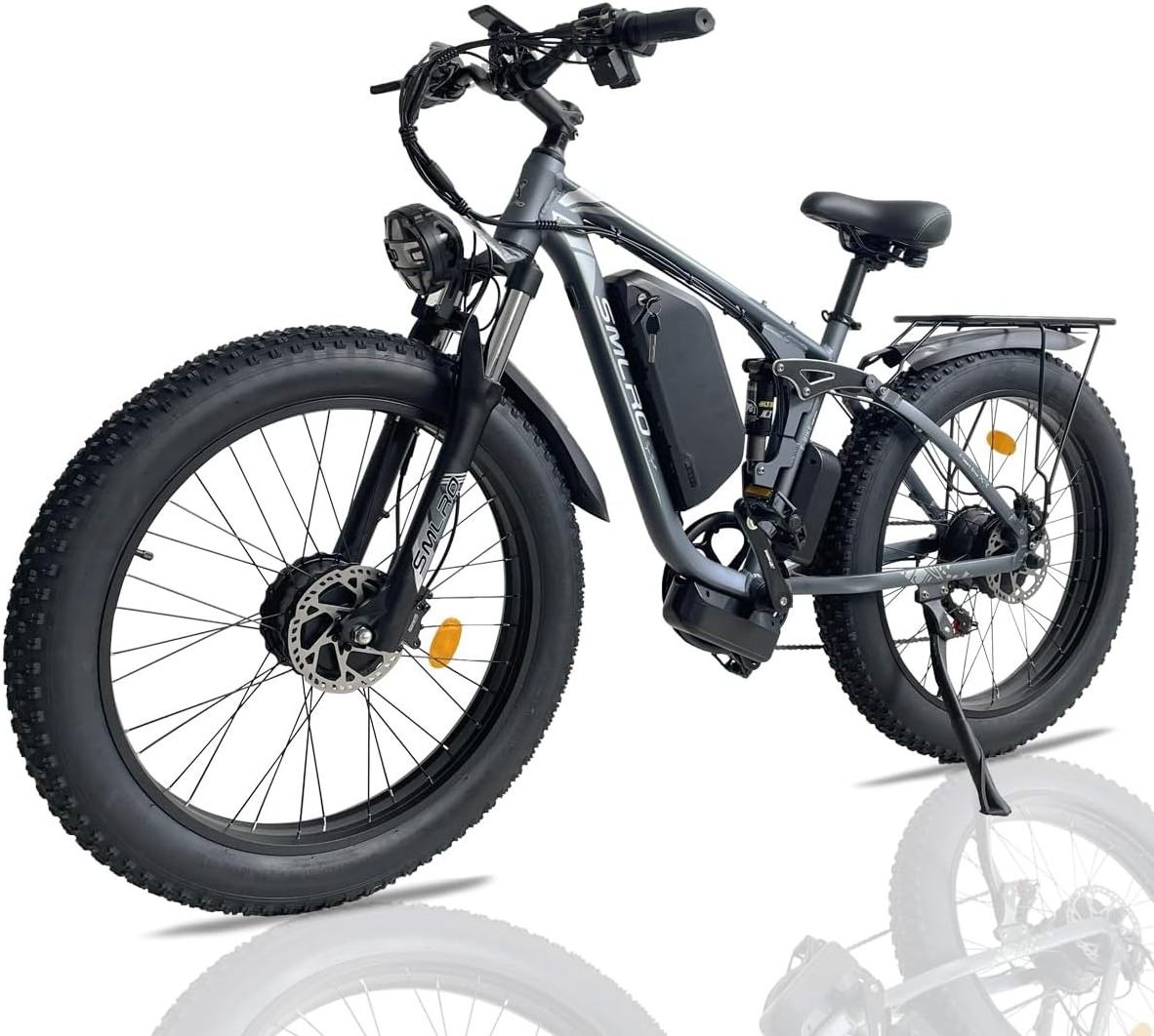 Smlro V3 Dual Motor 1000W 2000W Electric Bicycle 22.4Ah 48V Mountain Bike with Removable Battery for 26 Inch Fat Tires