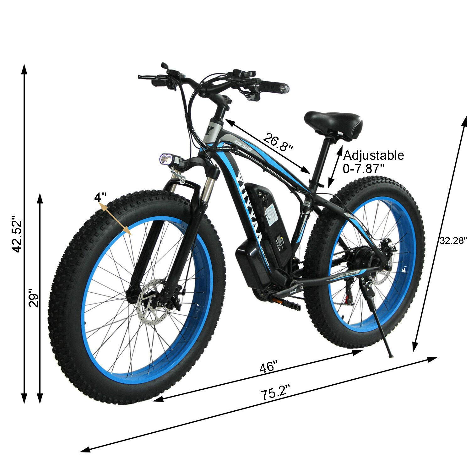 Factory Price 1000W Motor 48v 13Ah XDC600 Fat Tire Electric Bike 26 inch 27 Speed Snow Bike Bicycle E bike