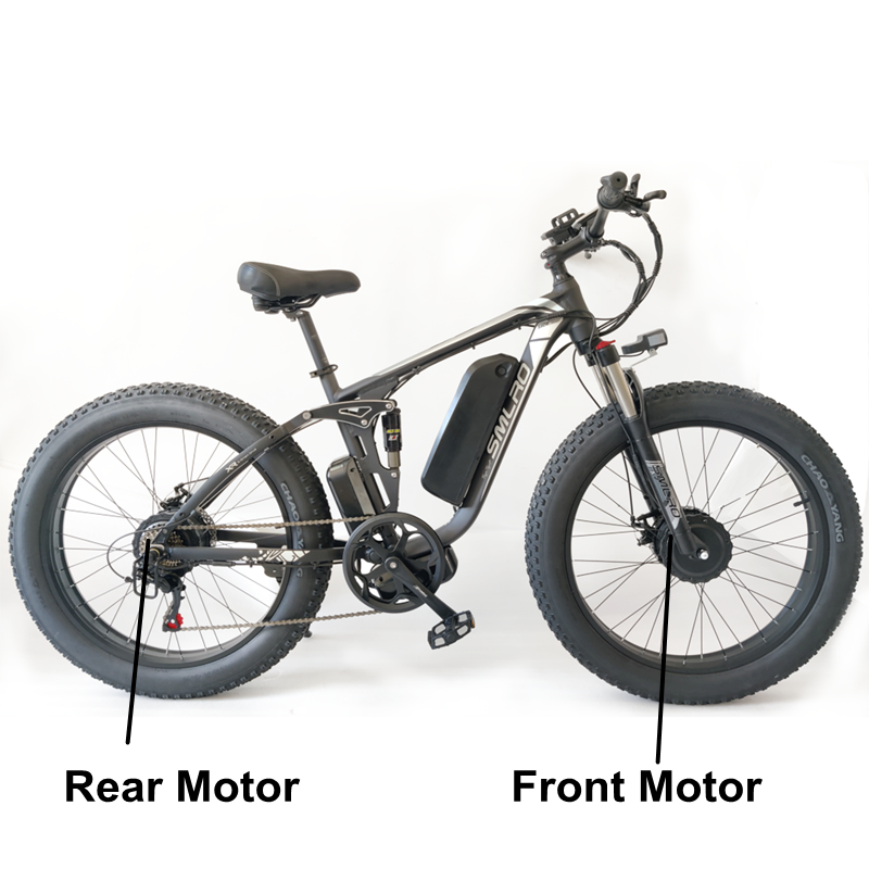 US Warehouse Smlro V3 2000W Double Motor 22.4Ah Battery Electric Bicycle Mountain Snow Bike 48V 26inch Fat Tire Ebike