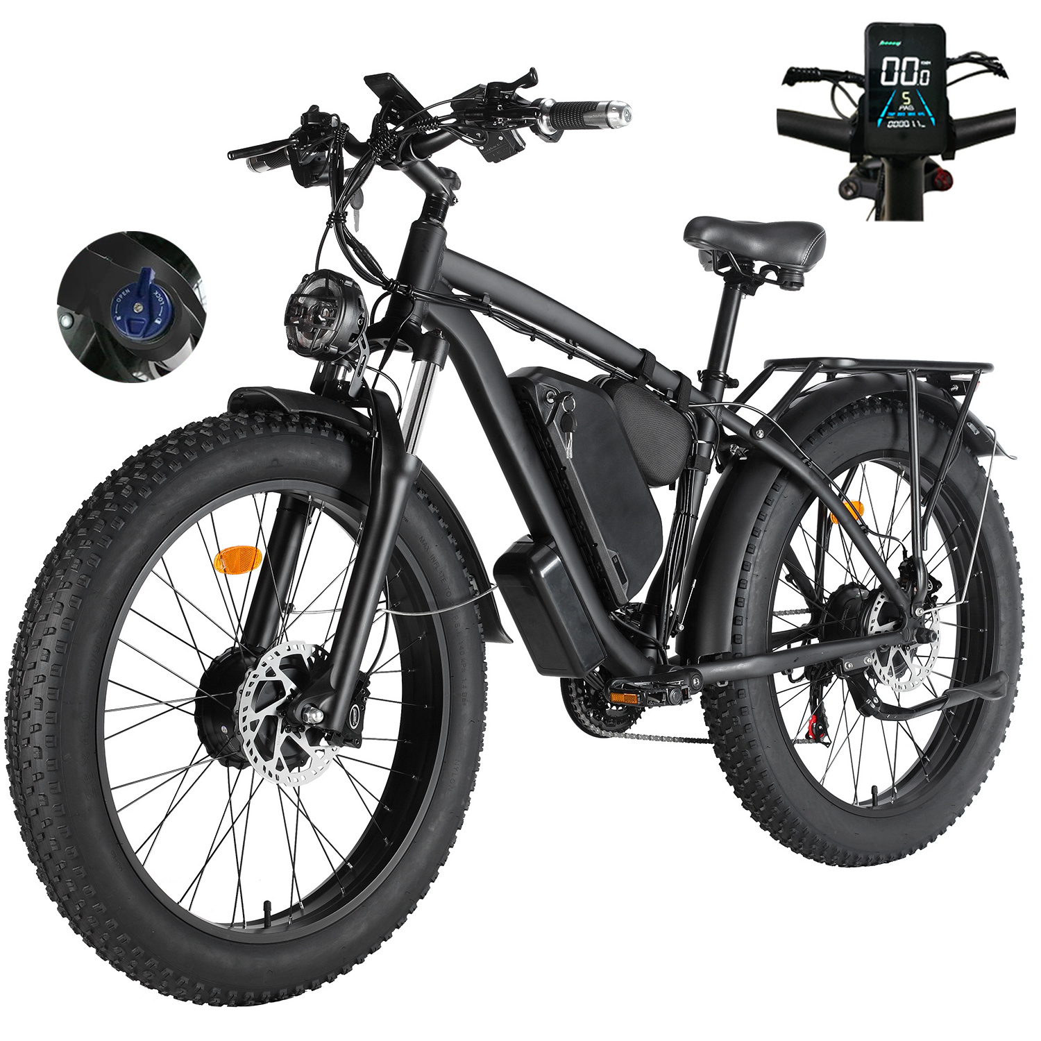 US Warehouse Popular SMLRO XDC600 PLUS AWD Electric Bike 1000W 2000W 48V 26