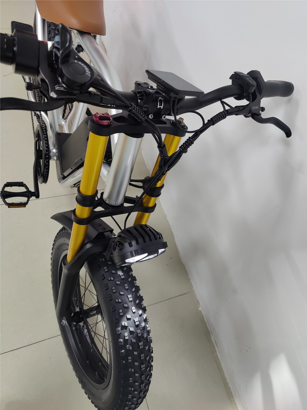 2023 Fat Tire New Camo 48V 500W E6 Mid Drive Full Suspension 16AH Electric Mountain Bike Ebike Bicycle