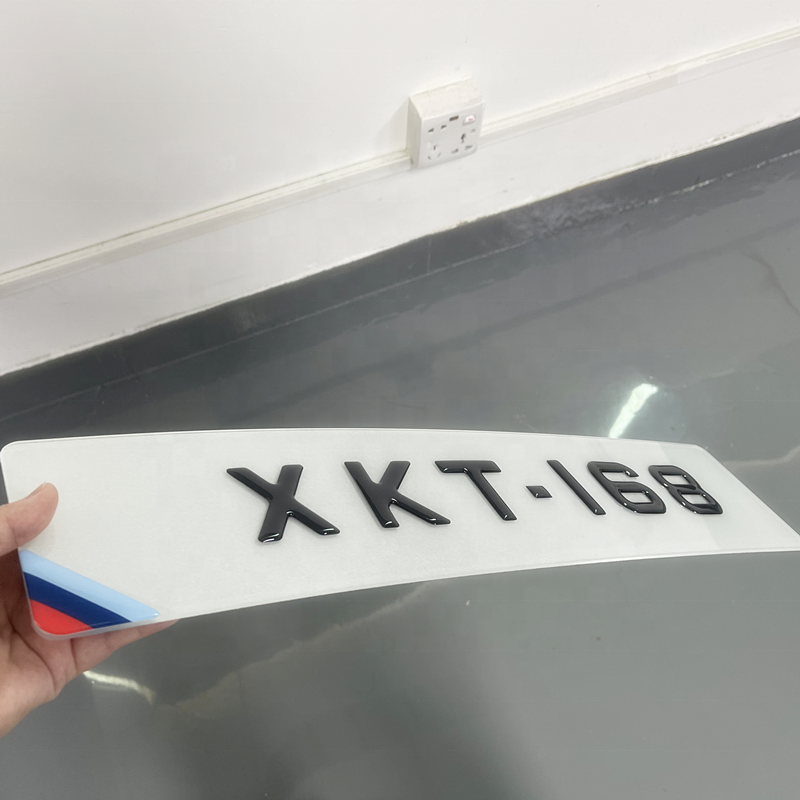 50mm Metro 3D Gel Number Plates and Metro Black 4D Number Plates