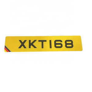 50mm Metro 3D Gel Number Plates and Metro Black 4D Number Plates