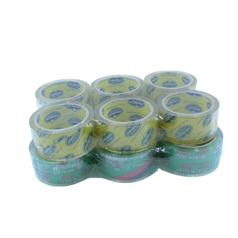 Super Crystal transparent opp packing tape 48mm 90yd adhesive glue sticky carton sealing tape with no bubble