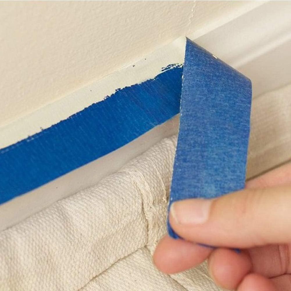 High Quality 4 Rolls Painters Tape Prime Blue Masking Painting Tape for Decorating Crafts Spraying Adhesive Painters Paper Tape