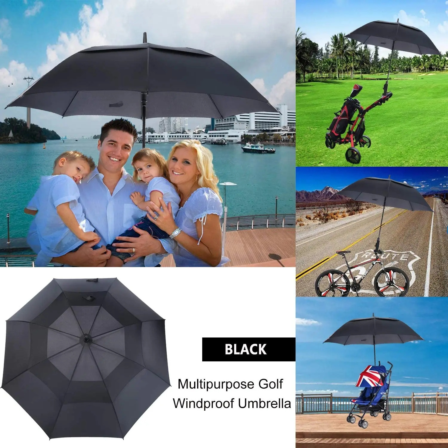 MZD Sombrillas Wholesale Golf Umbrella Automatic Windproof Promotional Umbrella Custom Logo Printing Guarda Chuva Golf Umbrella