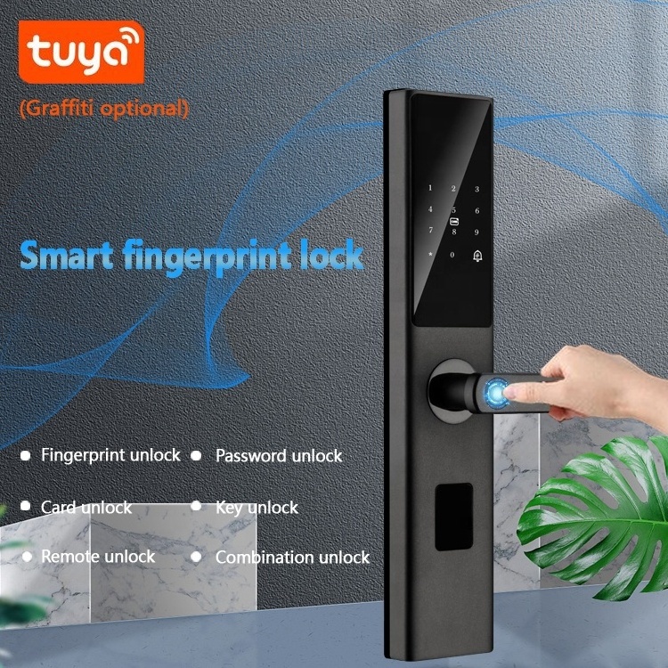 Tuya Smart Life APP Wireless Control Travel Security Door Lock Keyless USB Rechargeable Smart Fingerprint Padlock Fingerprint