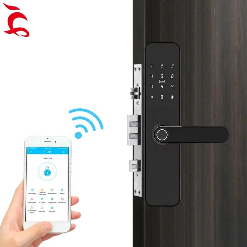 Fingerprint and Password IC Card Smart Door Lock with TUYA WIFI or TT Lock APP Viewer Vision Digital