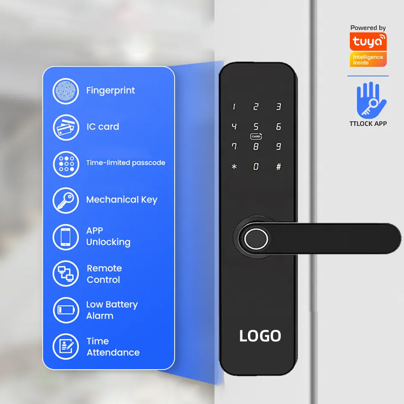 Mzd High Security Digital Fingerprint App Invisible Smart Lock Smart Lock Door Wi-Fi Smart Lock For Wooden Door