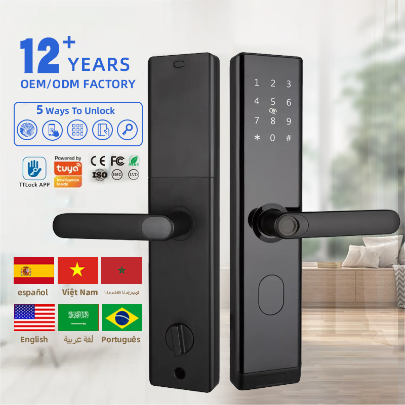 MZD factory wholesale Fingerprint Password Electric smart door lock with remote control wifi smart lock smart lock