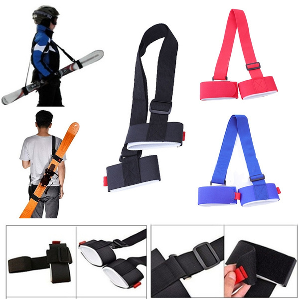 Custom heavy-duty adjustable nylon webbing ski straps ski pole straps