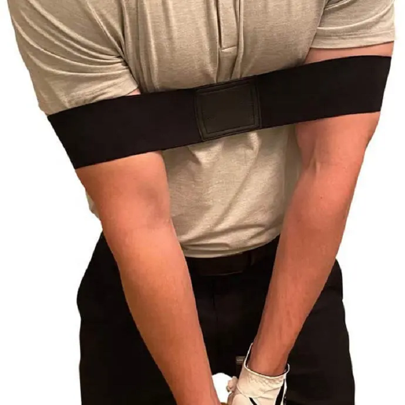 Elastic Fabric Golf Posture Correction Belt Arm Motion Golf Swing Trainer Aid Grip Band for Beginner Players