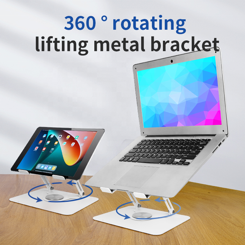 New Ergonomic 360 Rotatable Height Adjustable Foldable Metal Universal Laptop Stand for iPad MacBook