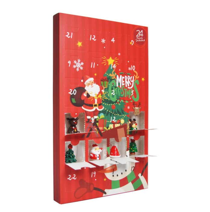 Wholesale Custom Logo Empty Advent Calendar Box For Gift Packaging Christmas Gift Advent Calendar Box