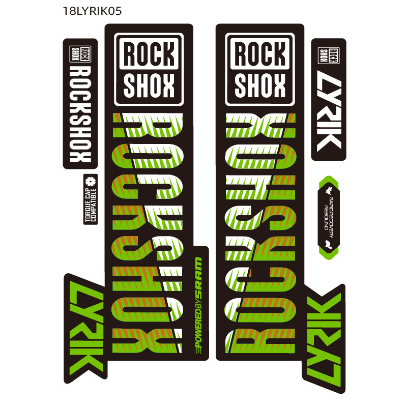 kraft paper label seal paper gold label sticker  LYRIK ROCK-SHOX mountain bike front fork sticker Rockshox decal