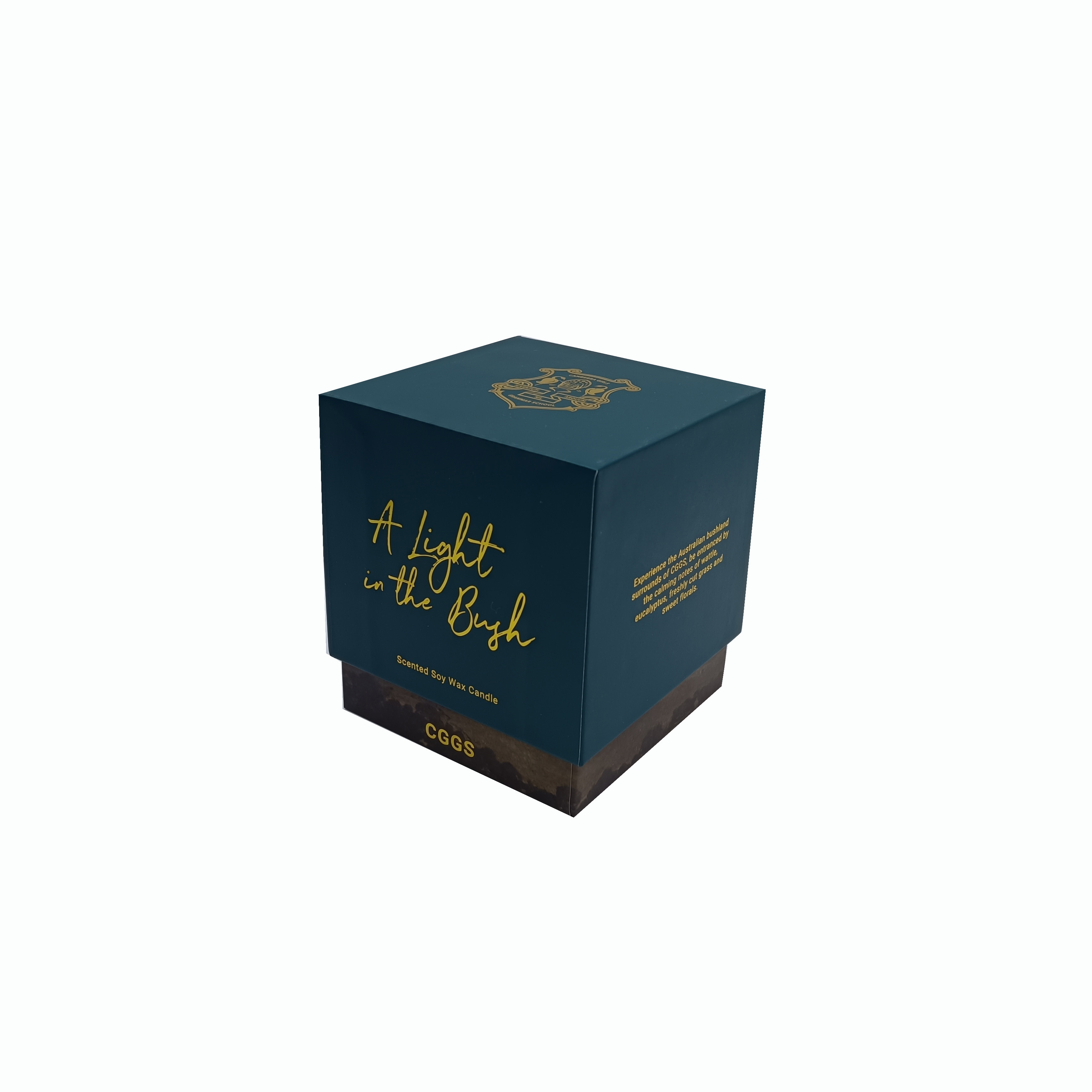 Wholesale Custom Luxury Texture Paper Material Lid And Base Candle Boxes With Gold Paper Around