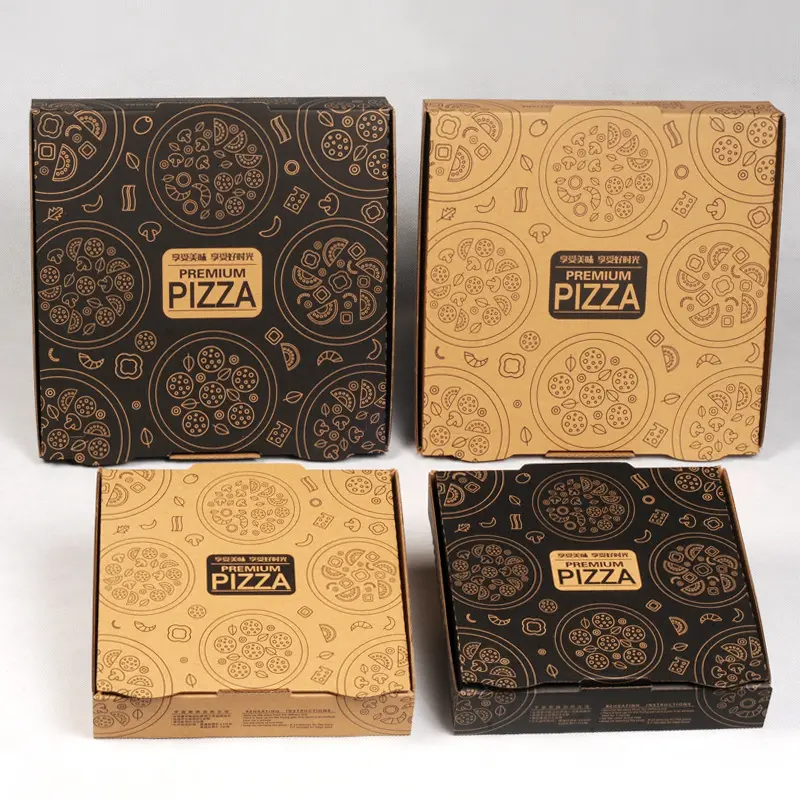 Custom Pizza Packaging Paperboard Boxes Takeaway Food Solution for Baby Sushi Cookie Bread and Other Foods