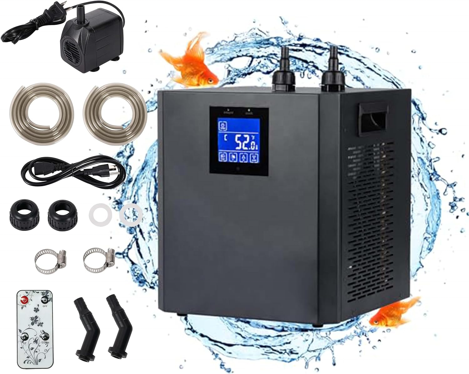 1/3hp 300L Water Chiller With Remote Control Water Cooler Ice Bath Machine Aquarium Chiller for Fish tank/Hydroponic/Shrimp