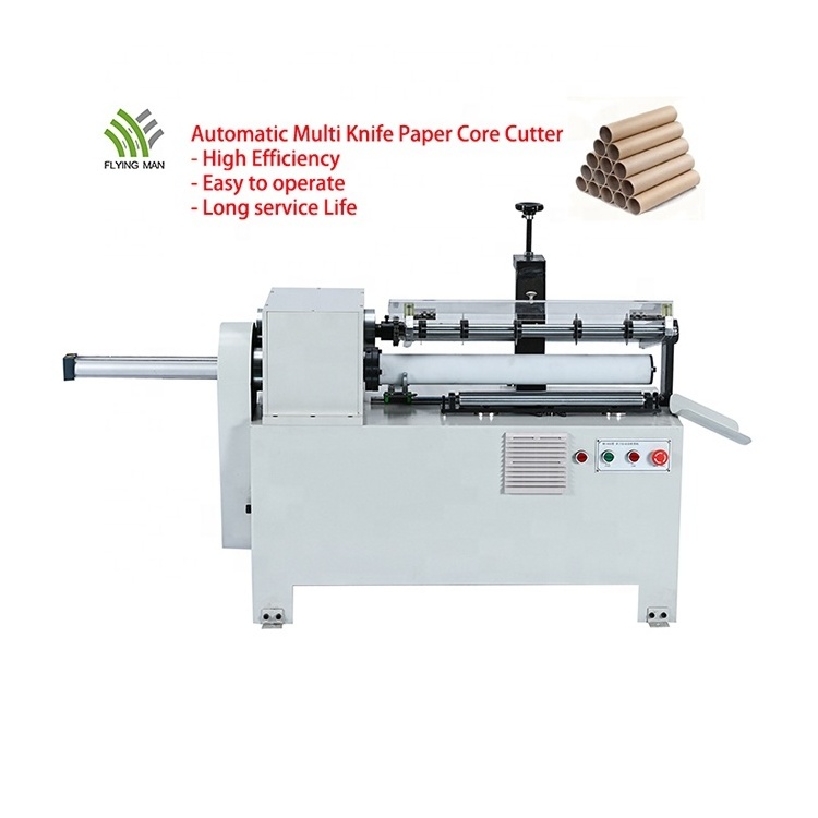 25MM 38MM 50MM 76MM Automatic Kraft Paper Tube Cutter Auto Cardboard Core Slitter Multi Knife Paper Core Cutting Machine