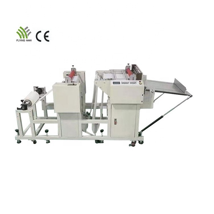 Canvas Roll to Sheet Cutter Gauze Cutting and Stripping Machine Non-woven Fabric Sheet Cutter